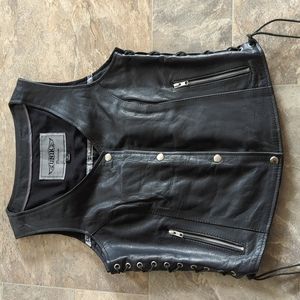 COPY - Button up women's leather vest